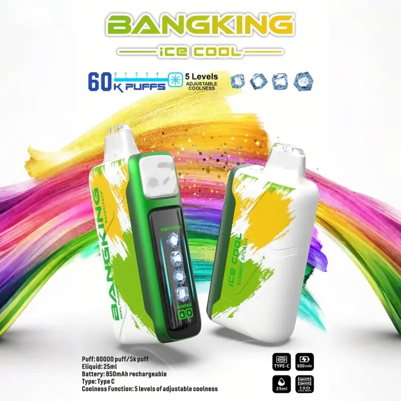 【王嘉爾同款】Bang King 60000口拋棄式電子煙 | 5段冰感調節 | 超大容量續航